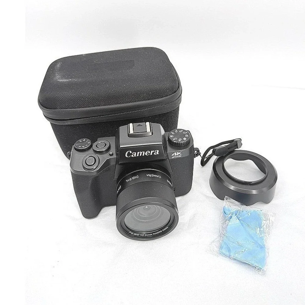Digital Camera 4K Ultra HD 64MP WiFi CMOS Zoom Photography w/ Case WORKS